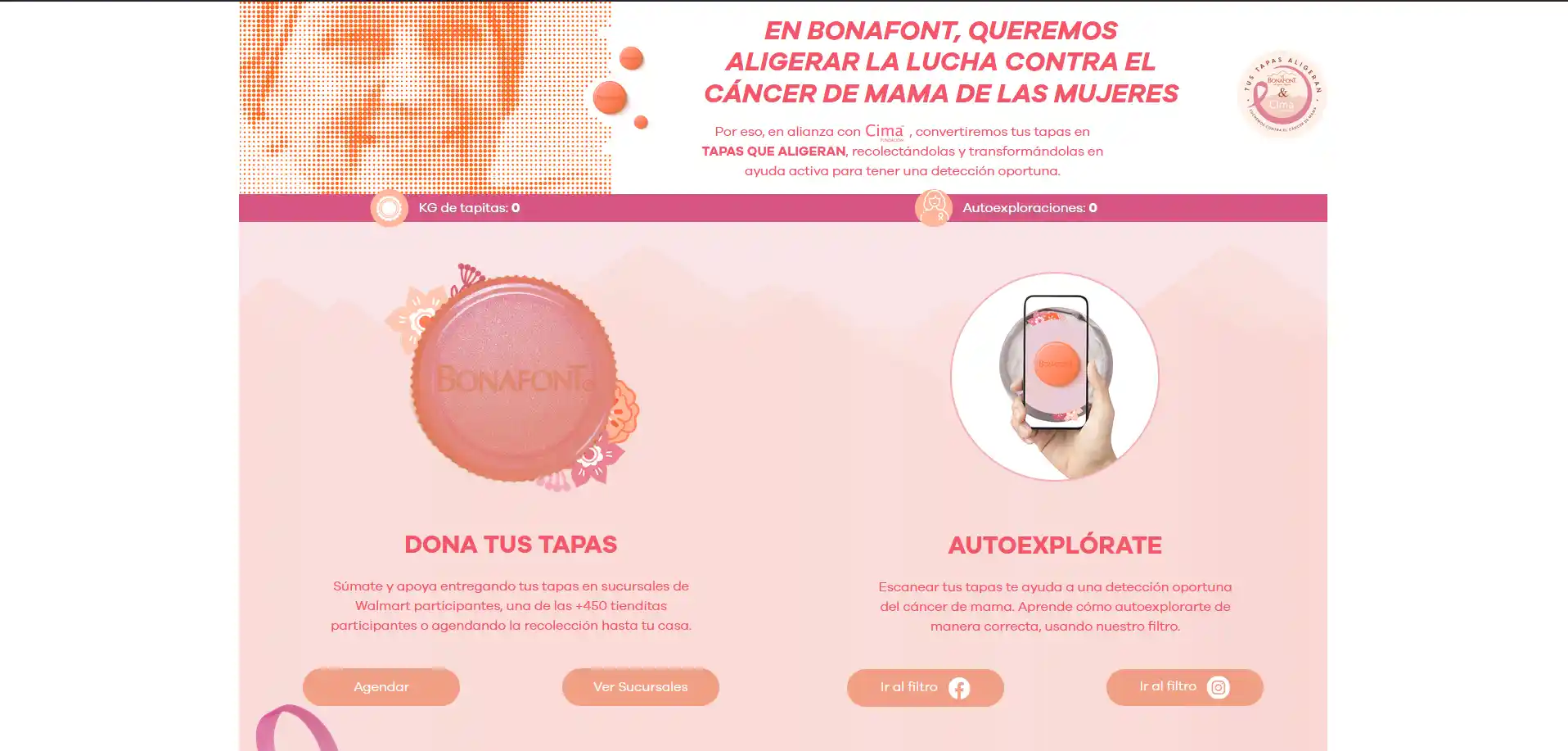 Imagen de Página de Landing Page de Campaña social de Bonafont