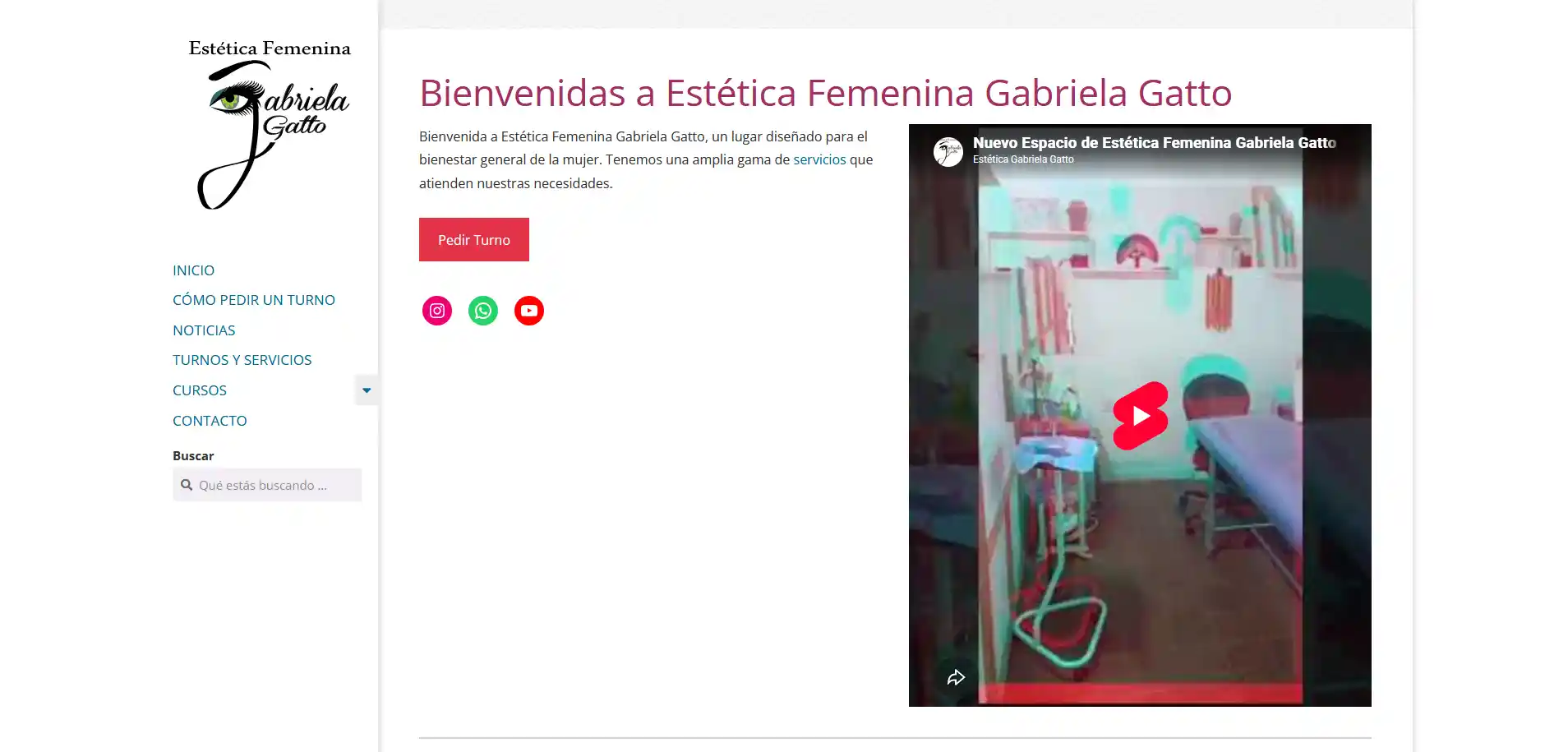 Imagen de la página de Inicio Estética Gabriela Gatto